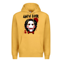Mustard Billy Puppet Saw Jigsaw Inspired Premium Hoodie - FloraArt