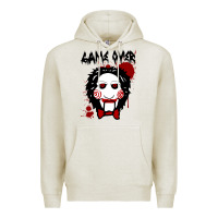 Oatmeal Heather Billy Puppet Saw Jigsaw Inspired Premium Hoodie - FloraArt