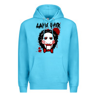Ocean Blue Billy Puppet Saw Jigsaw Inspired Premium Hoodie - FloraArt