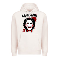 Pale Pink Billy Puppet Saw Jigsaw Inspired Premium Hoodie - FloraArt