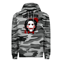 Slate Camo Billy Puppet Saw Jigsaw Inspired Premium Hoodie - FloraArt