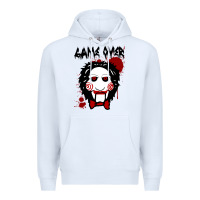 White Billy Puppet Saw Jigsaw Inspired Premium Hoodie - FloraArt