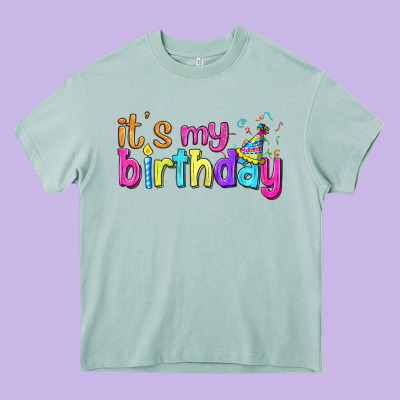It's My Birthday Heavy Core Tee Designed By Bundleandbundleshop