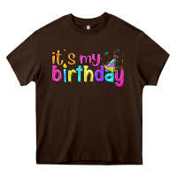 Chocolate Brown it's my birthday Heavy Core Tee - BundleAndBundleShop