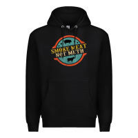 Black smoke meat not meth funny bbq grill lover meat lover retro Premium Hoodie - FloraArt