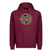 Burgundy smoke meat not meth funny bbq grill lover meat lover retro Premium Hoodie - FloraArt