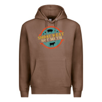 Chestnut smoke meat not meth funny bbq grill lover meat lover retro Premium Hoodie - FloraArt