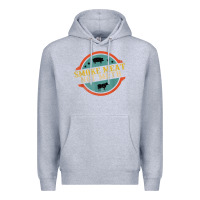 Heather Grey smoke meat not meth funny bbq grill lover meat lover retro Premium Hoodie - FloraArt