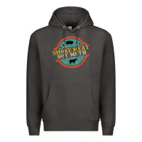Smoke smoke meat not meth funny bbq grill lover meat lover retro Premium Hoodie - FloraArt