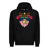 Black United States, Military Academy Premium Hoodie - FloraArt