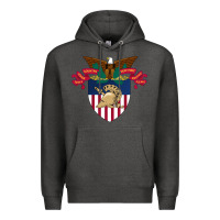 Charcoal Heather United States, Military Academy Premium Hoodie - FloraArt