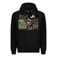 Black nightmare before christmas Premium Hoodie - FloraArt