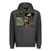 Charcoal Heather nightmare before christmas Premium Hoodie - FloraArt