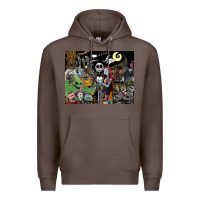 Coffee nightmare before christmas Premium Hoodie - FloraArt