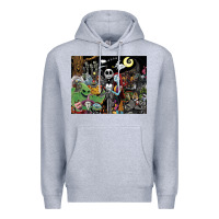 Heather Grey nightmare before christmas Premium Hoodie - FloraArt