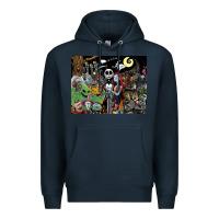 Navy nightmare before christmas Premium Hoodie - FloraArt