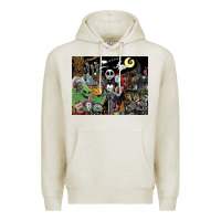 Oatmeal Heather nightmare before christmas Premium Hoodie - FloraArt