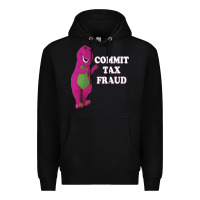 Black commit tax fraud essential Premium Hoodie - FloraArt