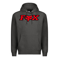 Charcoal Heather fox Premium Hoodie - FloraArt