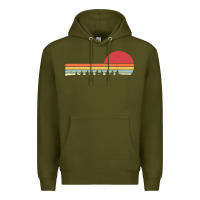 Army Green Rowing . Retro Style  For Rower Premium Hoodie - FloraArt