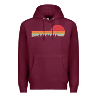 Burgundy Rowing . Retro Style  For Rower Premium Hoodie - FloraArt