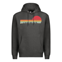 Charcoal Heather Rowing . Retro Style  For Rower Premium Hoodie - FloraArt