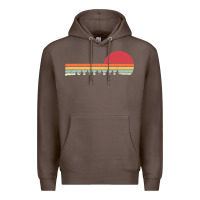 Coffee Rowing . Retro Style  For Rower Premium Hoodie - FloraArt
