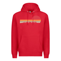 Red Rowing . Retro Style  For Rower Premium Hoodie - FloraArt