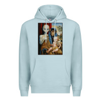 Blue Mist alien chimp baby religion conspiracy poster Premium Hoodie - FloraArt