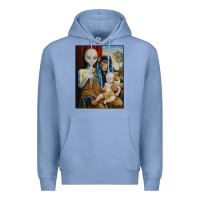 Colony Blue alien chimp baby religion conspiracy poster Premium Hoodie - FloraArt