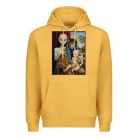 Mustard alien chimp baby religion conspiracy poster Premium Hoodie - FloraArt