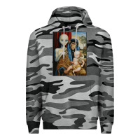 Slate Camo alien chimp baby religion conspiracy poster Premium Hoodie - FloraArt