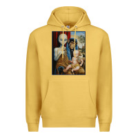 Antique Gold alien chimp baby religion conspiracy poster Premium Hoodie - FloraArt