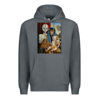 Rock alien chimp baby religion conspiracy poster Premium Hoodie - FloraArt