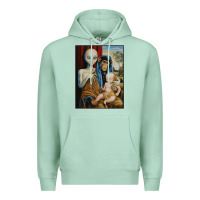 Seafoam alien chimp baby religion conspiracy poster Premium Hoodie - FloraArt