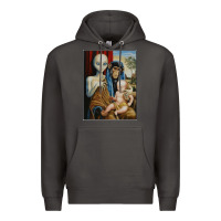 Smoke alien chimp baby religion conspiracy poster Premium Hoodie - FloraArt
