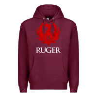 Burgundy vintage ruger Premium Hoodie - FloraArt