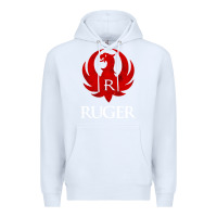 White vintage ruger Premium Hoodie - FloraArt