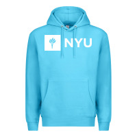 Ocean Blue nyu new york university Premium Hoodie - FloraArt