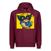 Burgundy snikt i, wolverine Premium Hoodie - FloraArt