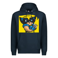 Navy snikt i, wolverine Premium Hoodie - FloraArt
