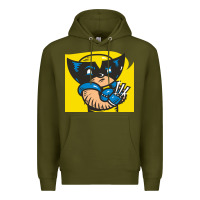 Army Green snikt i, wolverine Premium Hoodie - FloraArt