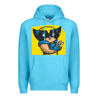 Ocean Blue snikt i, wolverine Premium Hoodie - FloraArt