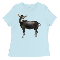 Baby Blue Alpine Goat Ladies Tee - LillyAllenDesigns