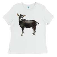 White Alpine Goat Ladies Tee - LillyAllenDesigns