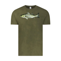 Vintage Olive Striped Bass Vintage Tee - LillyAllenDesigns