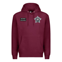 Burgundy CHICAGO P.D - DETECTIVE JAY HALSTEAD - INTELLIGENCE BADGE VEST Premium Hoodie - FloraArt
