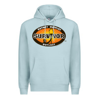 Blue Mist Survivor Outwit, Outplay, Outlast Premium Hoodie - FloraArt