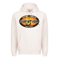Pale Pink Survivor Outwit, Outplay, Outlast Premium Hoodie - FloraArt