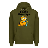 Army Green i hate monday Premium Hoodie - FloraArt